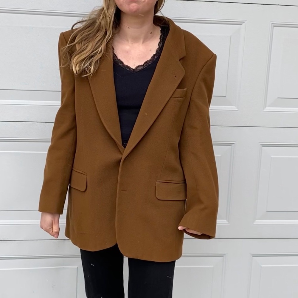 vintage brown wool blazer